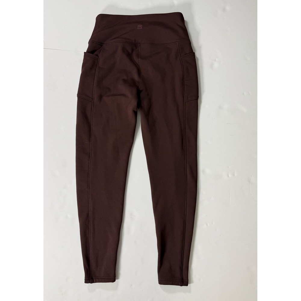 Avalanche Outdoor Supply Co Womens Medium Burgundy High Waist Pocket Leggings - Picture 3 of 14